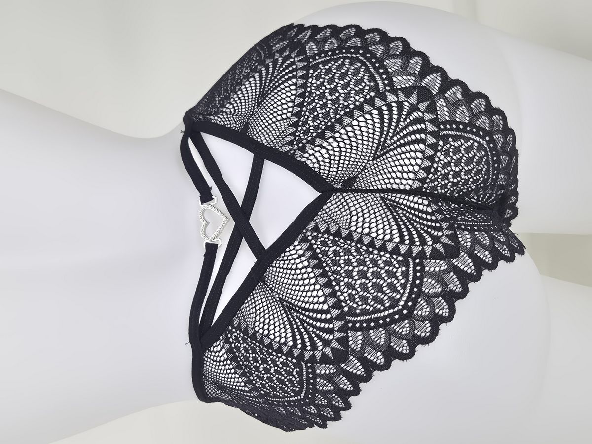 Eloniatr Kadın Dantelli Kalp Detaylı Fantezi Külot